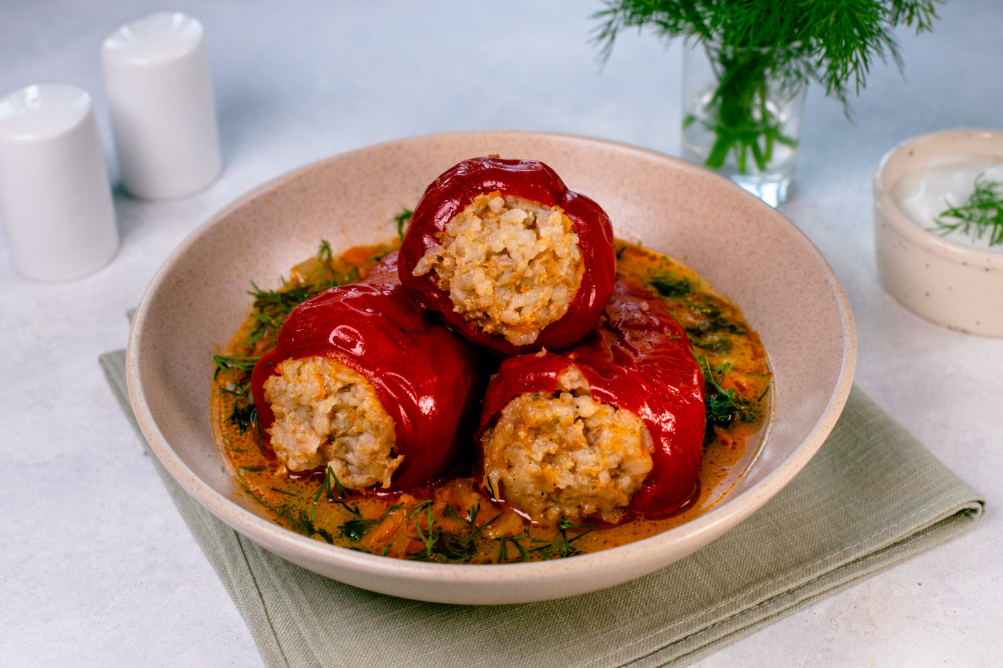 Перець фарширований з м'ясом