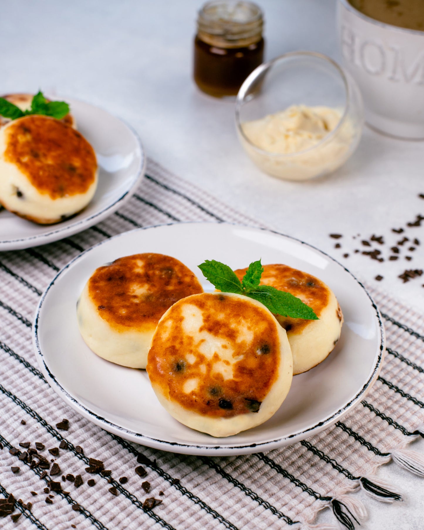 Käsekuchen mit Schokoladentropfen