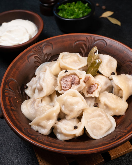 Teigtaschen mit Schweine und Rindfleisch